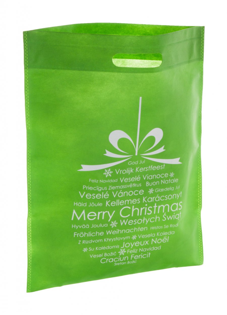 "Xagi" nákupní vánoční taška, zelená