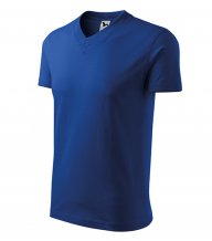 V-neck tričko unisex, královská modrá