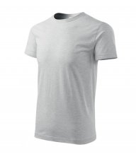 Basic tričko pánské, světle šedý melír