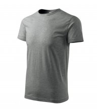 Basic tričko pánské, tmavě šedý melír