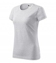 Basic tričko dámské, světle šedý melír