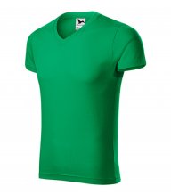 lim Fit V-neck tričko pánské, středně zelená