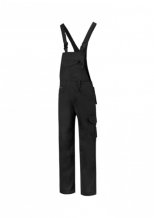 Dungaree Overall Industrial pracovní kalhoty s laclem unisex, černá