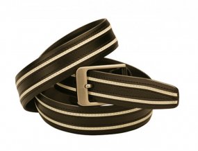 "Tessa" kožený pásek, černá