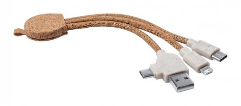 "Stuart" uSB nabíjecí kabel, přírodní