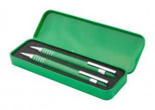 "Sheridan" sada kuličkového pera a mechanické tužky, zelená