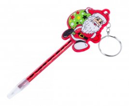 "Zarki" kuličkové pero s přívěškem na klíče, červená