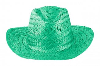 "Splash" slaměný klobouk, zelená