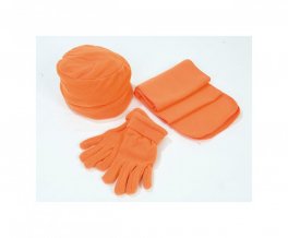 "Glen" souprava - čepice, šála, rukavice, 180 g, oranžová