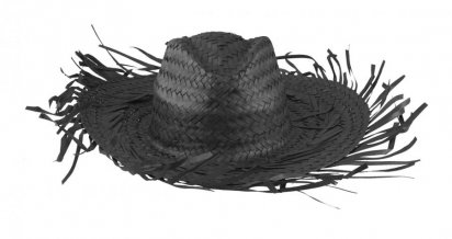 "Filagarchado" slaměný klobouk, černá