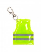"Pit Lane" přívěšek na klíče ve tvaru reflexní vesty, žlutá