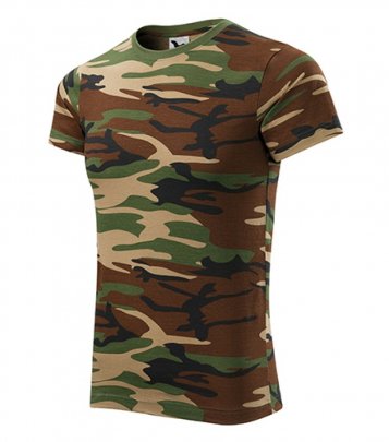 Camouflage tričko unisex, camouflage brown