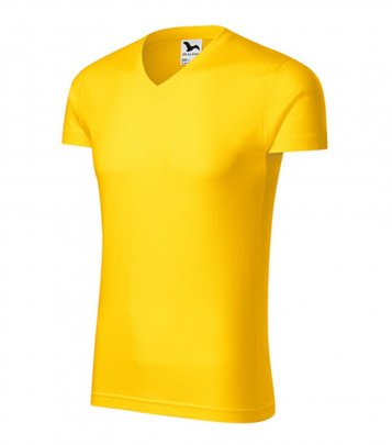 lim Fit V-neck tričko pánské, žlutá