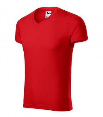 lim Fit V-neck tričko pánské, červená