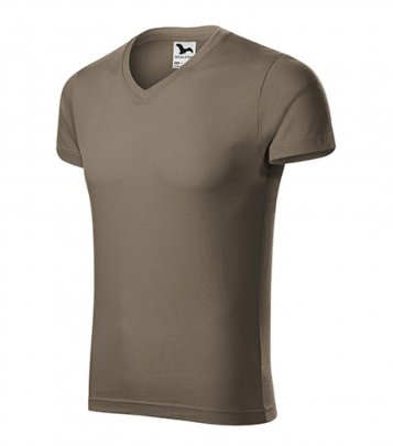 lim Fit V-neck tričko pánské, army
