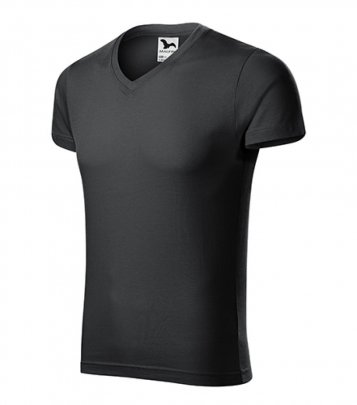 lim Fit V-neck tričko pánské, ebony gray