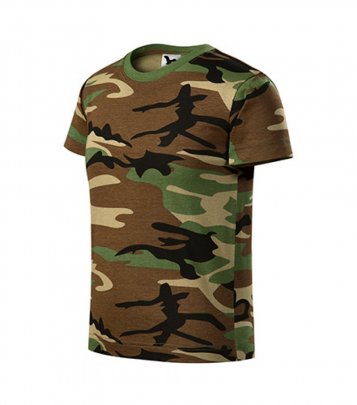 Camouflage tričko dětské, camouflage brown