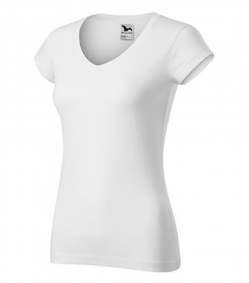 Fit V-neck tričko dámské, bílá