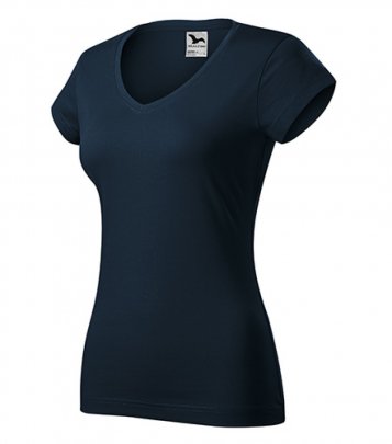 Fit V-neck tričko dámské, námořní modrá