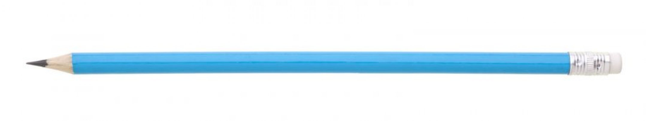 LUNGO tužka s gumou hrocená*, modrá světlá
