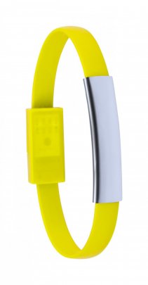 "Ceyban" náramek s USB nabíjecím kabelem, žlutá