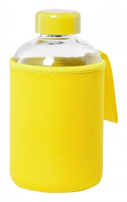 "Flaber" skleněná sportovní láhev, žlutá