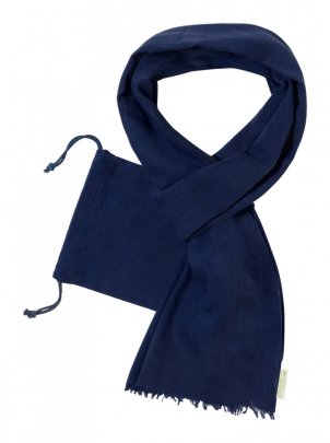 "Betty" šátek z organické bavlny, tmavě modrá