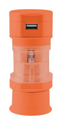 "Tribox" cestovní adaptér, oranžová