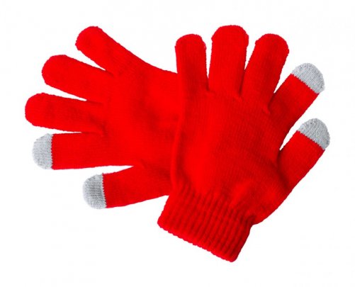 "Pigun" dotykové rukavice pro děti, červená