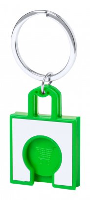 "Fliant" přívěšek na klíče se žetonem, zelená