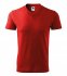 V-neck tričko unisex, červená