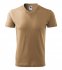 V-neck tričko unisex, písková