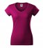 Fit V-neck tričko dámské, fuchsia red