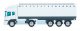 "Trucker 15" 15 cm pravítko, kamion, bílá